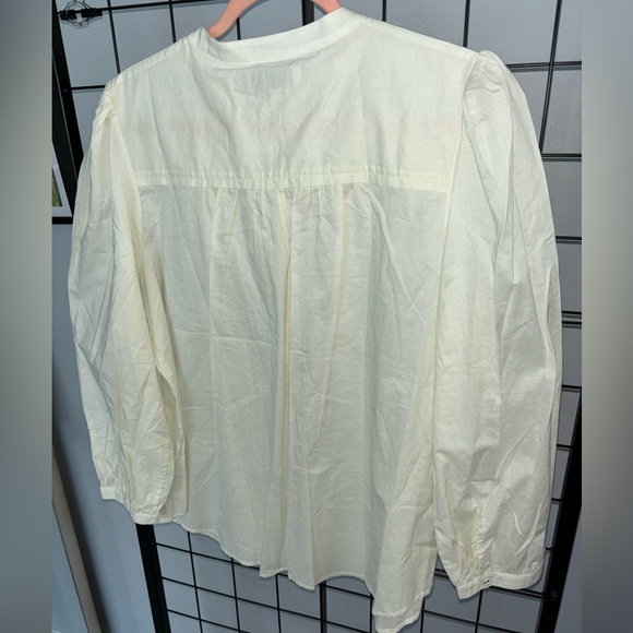 Joie Vesta Pintucked Porcelain Cotton Long Sleeved Button Down Blouse NWT - Picture 9 of 10